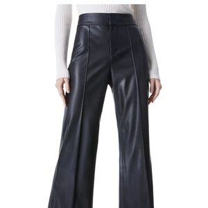 Alice And Olivia Dylan Wide Vegan Leather Pants